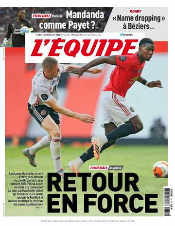 L’equipe du Mardi 30 Juin 2020