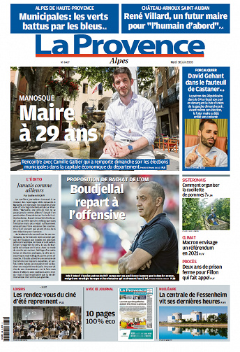 La Provence  Alpes - Mardi 30 juin 2020