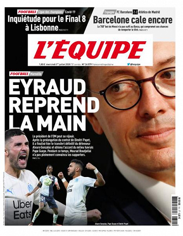 L’equipe du Mercredi 1er Juillet 2020