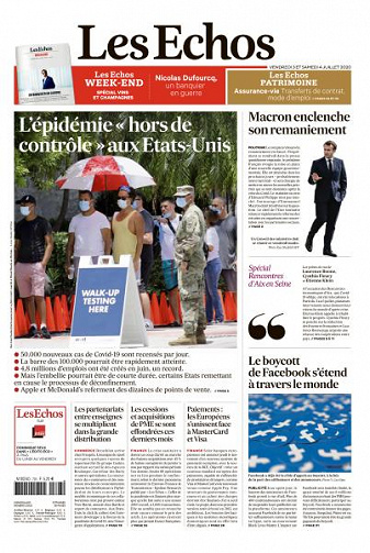 Les Echos du Vendredi 3 Juillet 2020