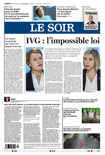 Le Soir Edition Bruxelles - Vendredi 3 juillet 2020