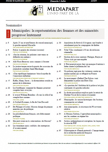 MEDIAPART - Dimanche 5 Juillet 2020