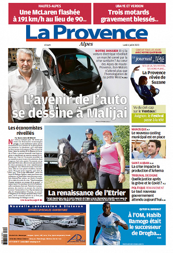 La Provence  Alpes - Lundi 6 juillet 2020