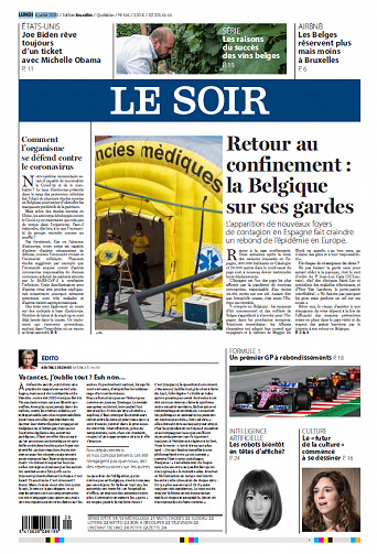 Le Soir Edition Bruxelles - Lundi 6 juillet 202