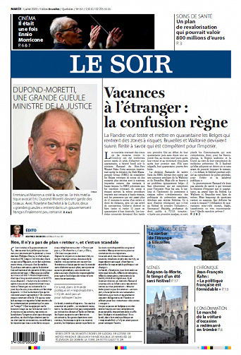 Le Soir Edition Bruxelles - Mardi 7 Juillet 2020