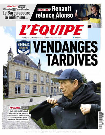 L’equipe du Jeudi 9 Juillet 2020