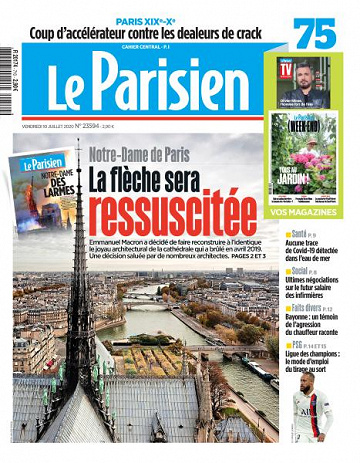 Le Parisien du Vendredi 10 Juillet 2020