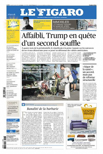 Le Figaro du Lundi 13 Juillet 2020