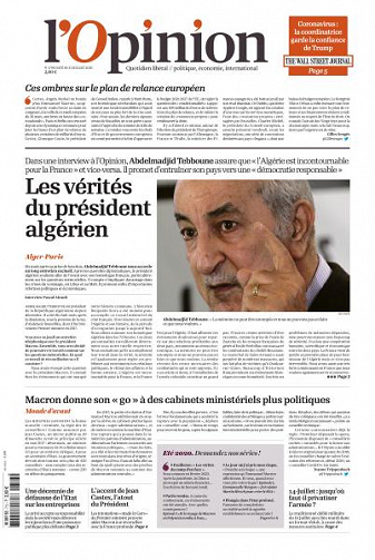L’Opinion - 13 Juillet 2020