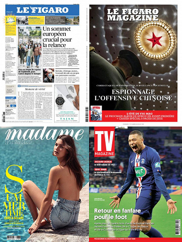 Pack Le Figaro et ses 3 suppléments - Vendredi 17 Juillet 2020