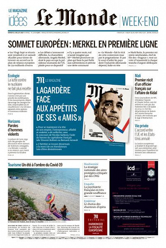 Le Monde du Samedi 18 Juillet 2020