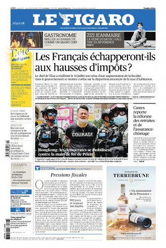 Le Figaro du Samedi 18 et Dimanche 19 Juillet 2020