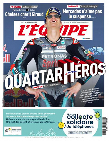 L’equipe du Lundi 20 Juillet 2020