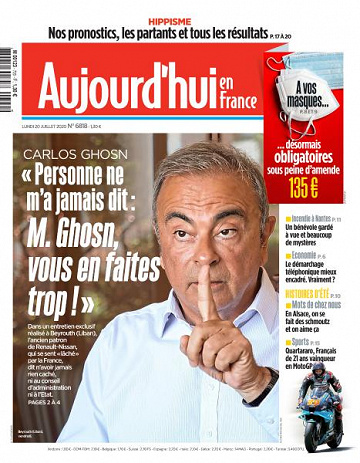 Aujourd’hui en France - 20 Juillet 2020