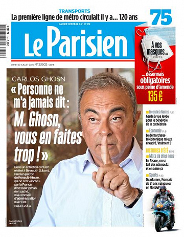 Le Parisien du Lundi 20 Juillet 2020