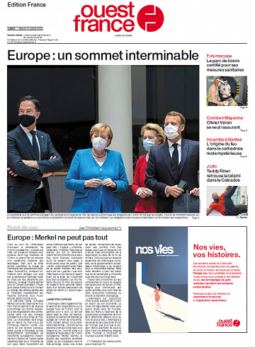 Ouest France - Edition France, Mardi 21 juillet 2020