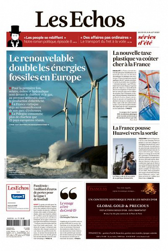 Les Echos du Jeudi 23 Juillet 2020