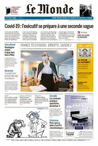 Le Monde du Vendredi 24 Juillet 2020