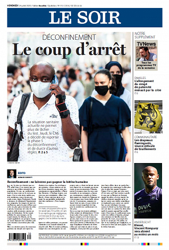 Le Soir Edition Bruxelles - Vendredi 24 Juillet 2020