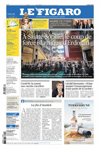 Le Figaro du Samedi 25 et Dimanche 26 Juillet 2020