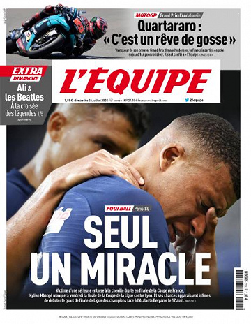 L’equipe du Dimanche 26 Juillet 2020