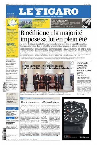 Le Figaro du Lundi 27 Juillet 2020