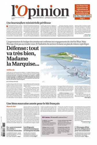 L’Opinion - 28 Juillet 2020