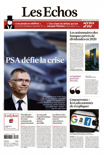 Les Echos du Mercredi 29 Juillet 2020