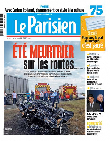 Le Parisien du Jeudi 30 Juillet 2020