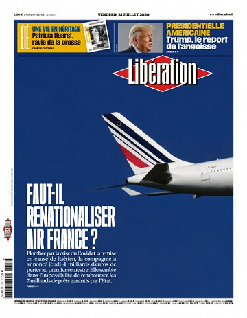 Libération du Vendredi 31 Juillet 2020