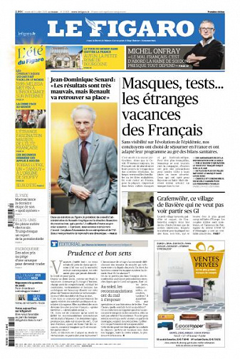 Le Figaro du Vendredi 31 Juillet 2020
