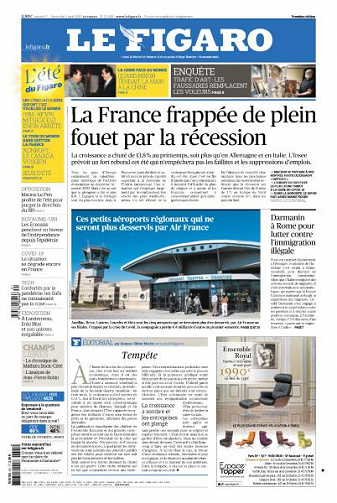 Le Figaro du Samedi 1er et Dimanche 2 Août 2020