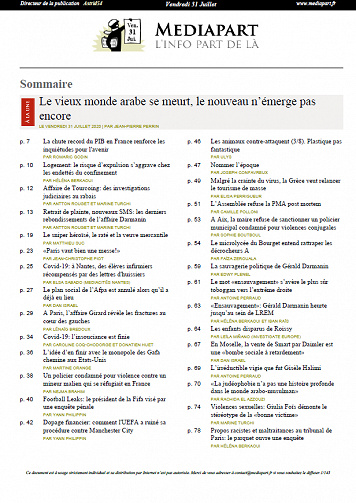 MEDIAPART - Vendredi 31 Juillet