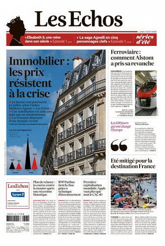 Les Echos du Lundi 3 Août 2020