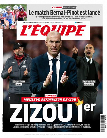 L’equipe du Mardi 4 Août 2020