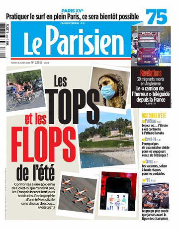 Le Parisien du Mardi 4 Août 2020