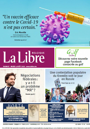 La Libre Belgique-Hainaut - Mardi 4 Août 2020