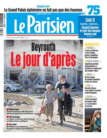 Le Parisien du Jeudi 6 Août 2020