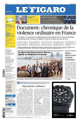 Le Figaro du Vendredi 7 Août 2020