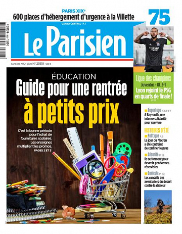 Le Parisien du Samedi 8 Août 2020