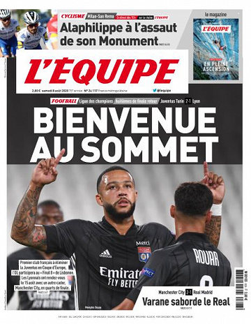 L’equipe du Samedi 8 Août 2020