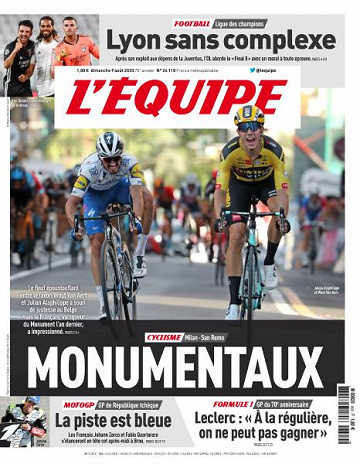 L’equipe du Dimanche 9 Août 2020