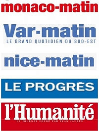 Pack journaux regionaux francais et belges du Lundi 10 Aout 2020