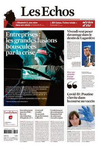 Les Echos du Mercredi 12 Août 2020