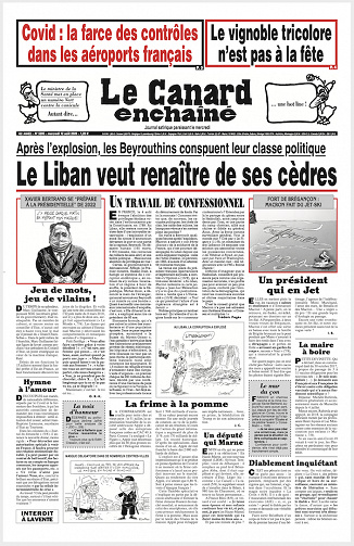 Le Canard Enchaîné N°5205 - 12 Août 2020