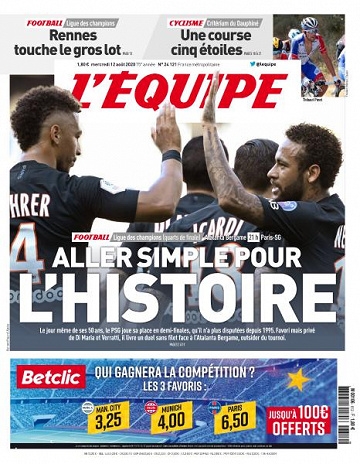 L’equipe du Mercredi 12 Août 2020