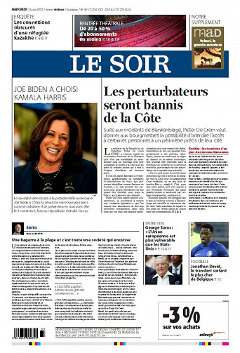 Le Soir - Mercredi 12 Août 2020