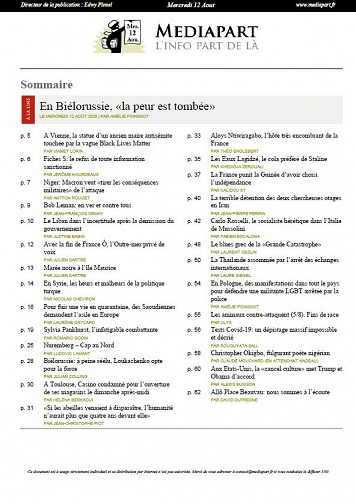 Mediapart - Mercredi 12 Août 2020