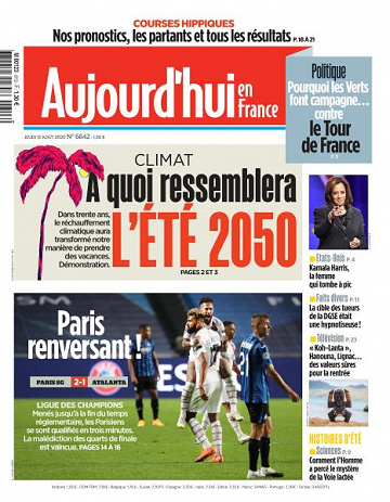 Aujourd’hui en France - 13 Août 2020