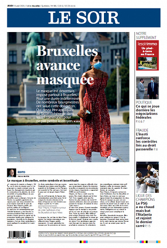 Le Soir Edition Bruxelles - Jeudi 13 Août 2020